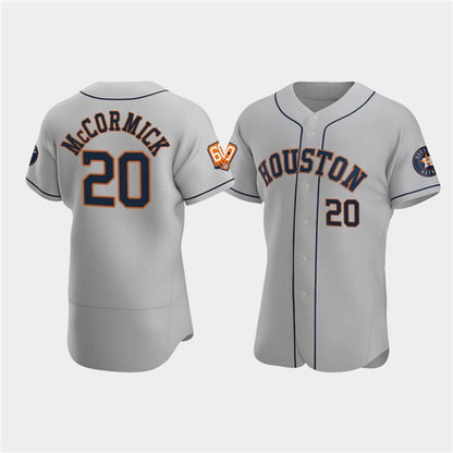 Houston Astros #20 Chas McCormick Gray RONA 60th Anniversary Flex Base Stitched Jersey