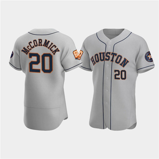 Houston Astros #20 Chas McCormick Gray RONA 60th Anniversary Flex Base Stitched Jersey
