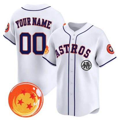 Custom Houston Astros x Dragon Ball White RONA Vapor Premier Limited Jersey - All Stitched