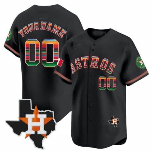 Custom Houston Astros Mexico Texas Patch Vapor Premier Limited Jersey ¨C All Stitched RONA