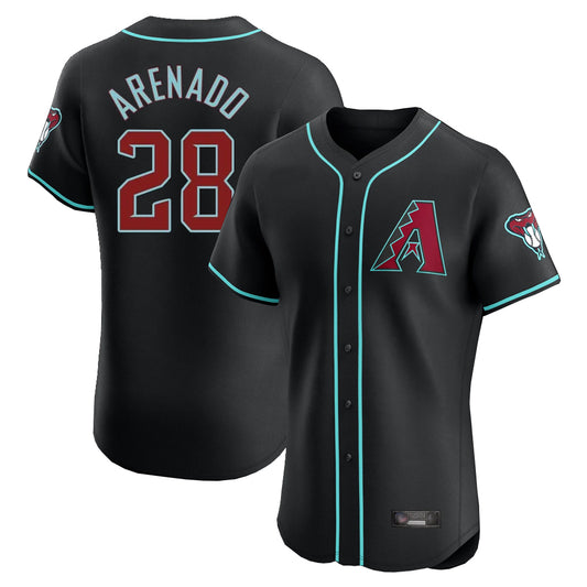 Arizona Diamondbacks #28 Nolan Arenado Player Black RONA Limited Elite Home Game Stitched Jerseys