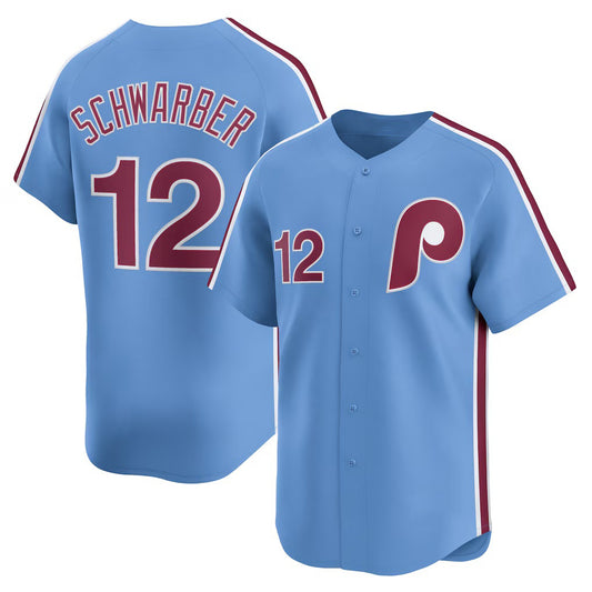 Philadelphia Phillies #12 Kyle Schwarber Light Blue RONA Alternate Limited Jersey