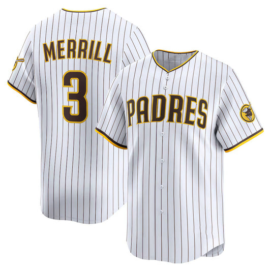 San Diego Padres #3 Jackson Merrill White RONA Home Limited Player Jersey