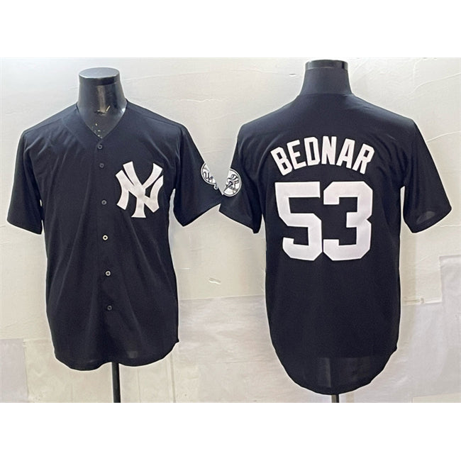 New York Yankees #53 David Bednar Black RONA Stitched Jersey