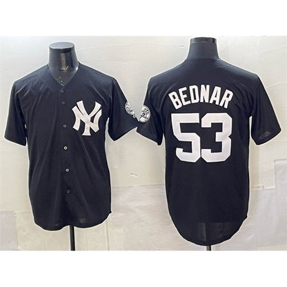 New York Yankees #53 David Bednar Black RONA Stitched Jersey