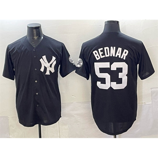 New York Yankees #53 David Bednar Black RONA Stitched Jersey