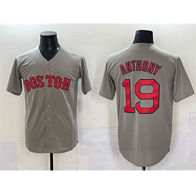 Boston Red Sox #19 Roman Anthony Gray RONA Cool Base Stitched Jersey