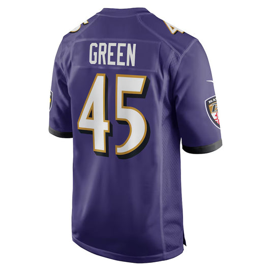 B.Ravens #45 Mike Green Purple RONA Team Game Jersey