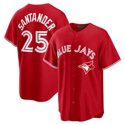 Toronto Blue Jays #25 Anthony Santander Red RONA Canada Day Replica Jersey