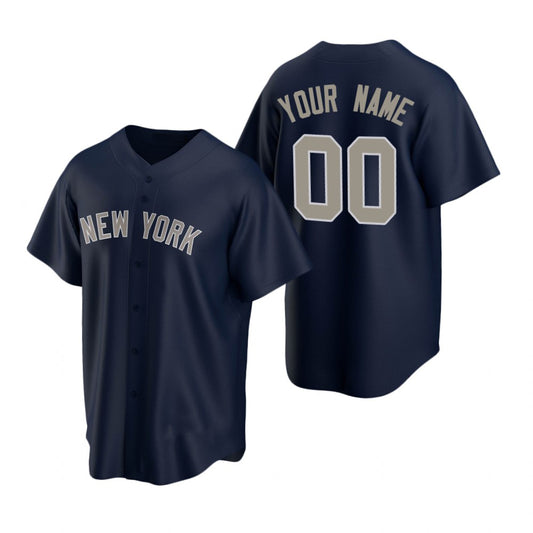 Custom New York Yankees Navy RONA Stitched Cool Base Jersey