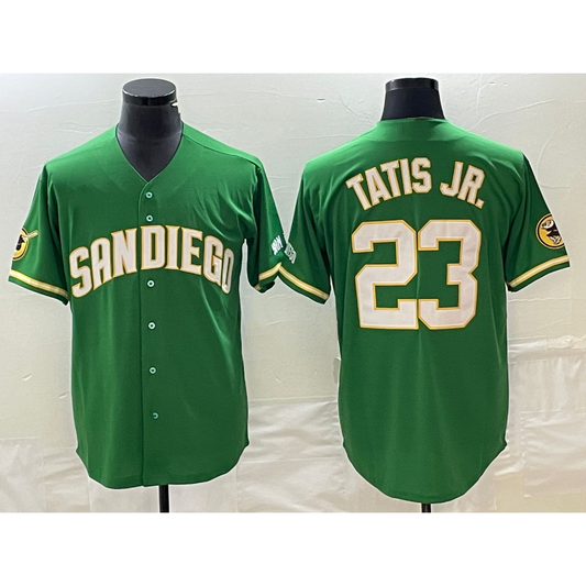 San Diego Padres #23 Fernando Tatis Jr Green RONA Cool Base Stitched Jersey