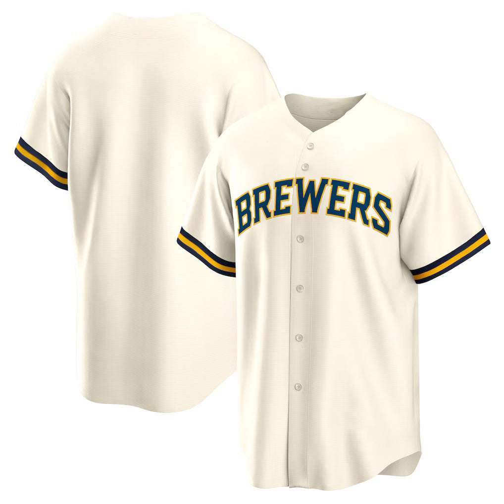 Milwaukee Brewers Cream RONA Home Replica Team Jersey