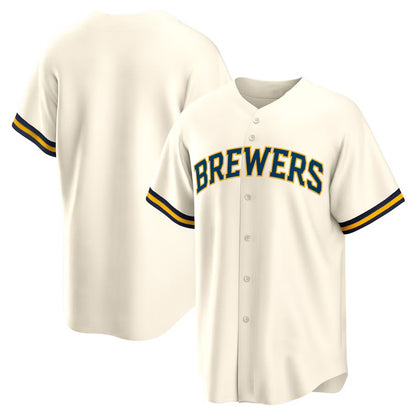 Milwaukee Brewers Cream RONA Home Replica Team Jersey