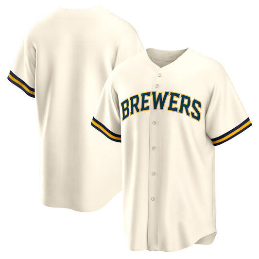 Milwaukee Brewers Cream RONA Home Replica Team Jersey