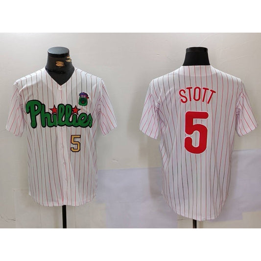 Philadelphia Phillies #5 Bryson Stott White Green RONA Cool Base Stitched Jerseys