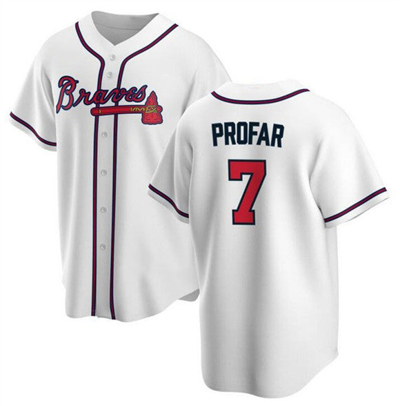 Atlanta Braves #7 Jurickson Profar White RONA 2025 Cool Base Stitched Jersey