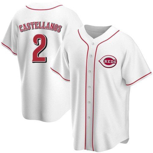 Cincinnati Reds #2 Nick Castellanos White RONA 2021 Replica Home Jersey
