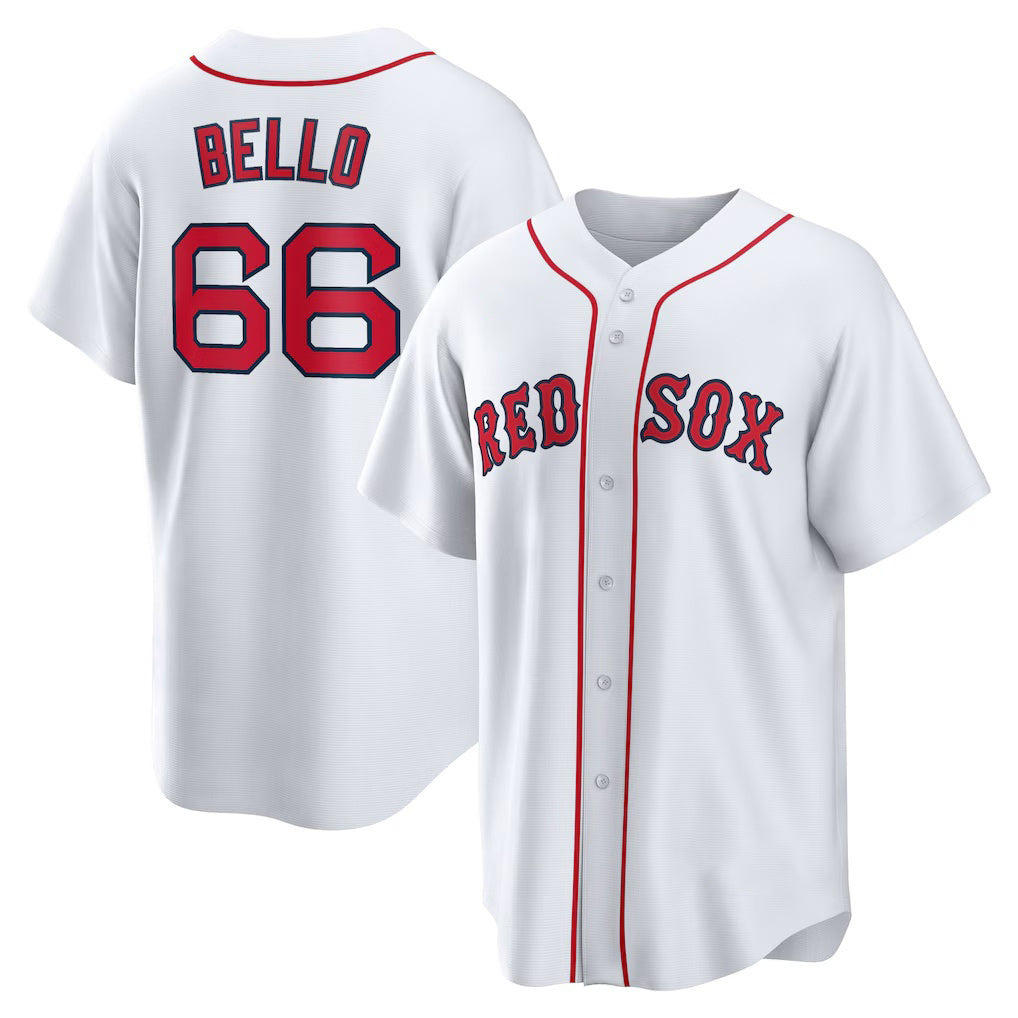Boston Red Sox #66 Brayan Bello White RONA Home Replica Jersey