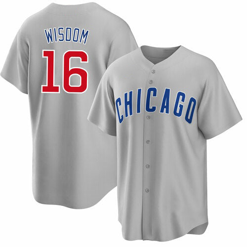 Chicago Cubs #16 Patrick Wisdom Gray RONA Cool Base Stitched Jersey