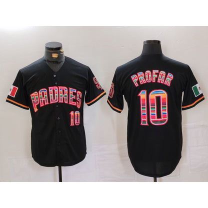 San Diego Padres #10 Jurickson Profar Black RONA Mexico Cool Base Stitched Jersey