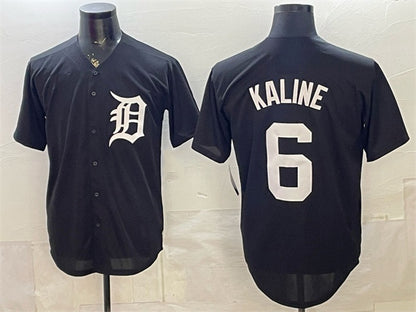 Detroit Tigers #6 Al Kaline Black RONA Limited Stitched Jersey