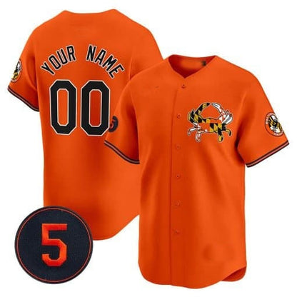 Custom Baltimore Orioles Robinson Patch Vapor Premier Limited Jersey V3 ¨C Orange RONA