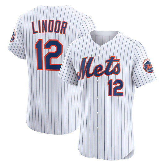 New York Mets #12 Francisco Lindor White RONA Home Elite Player Jersey