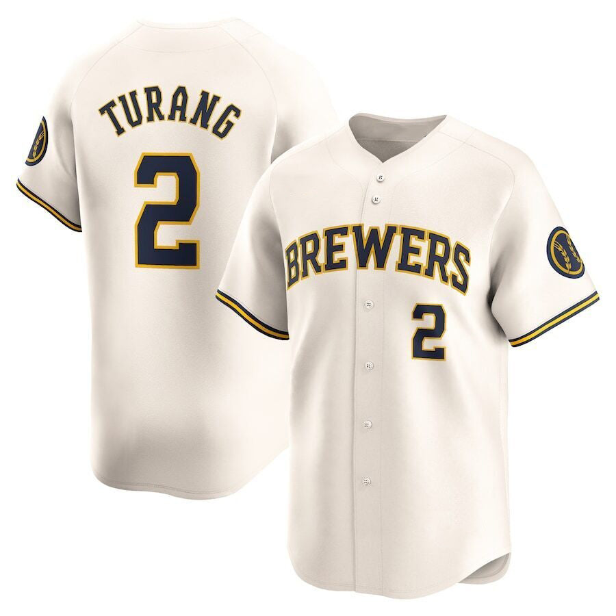 Milwaukee Brewers #2 Brice Turang Cream RONA Limited Jersey