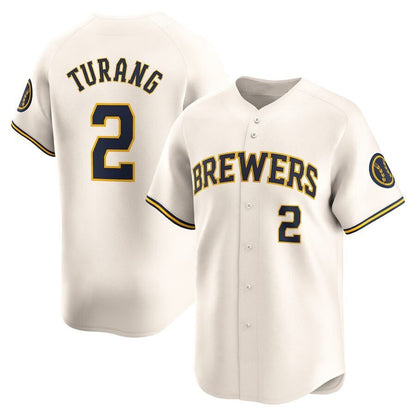 Milwaukee Brewers #2 Brice Turang Cream RONA Limited Jersey