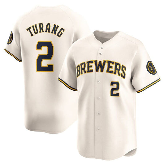 Milwaukee Brewers #2 Brice Turang Cream RONA Limited Jersey