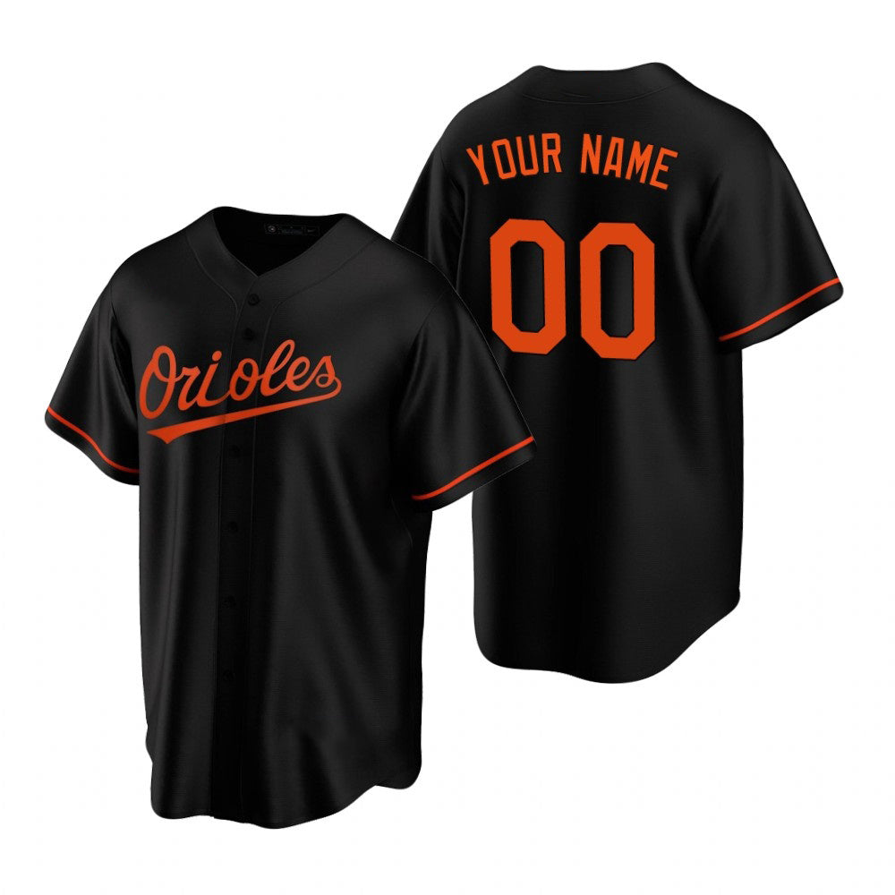 Custom Baltimore Orioles Black RONA Stitched Cool Base Jersey