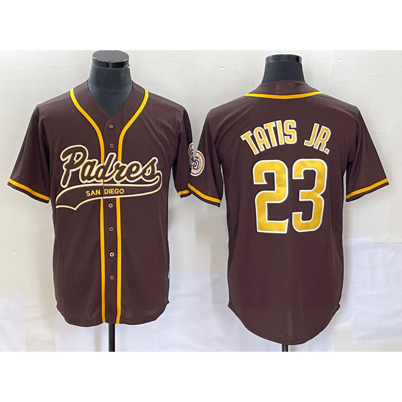 San Diego Padres #23 Fernando Tatis Jr Brown RONA NEW 2023 Cool Base Stitched Jersey