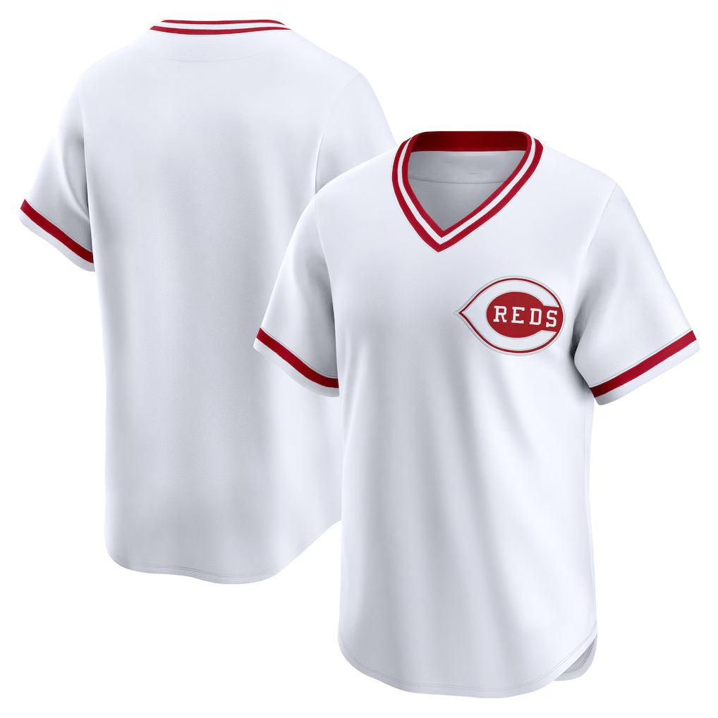 Cincinnati Reds White RONA Throwback Cooperstown Collection Limited Jersey