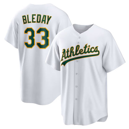 Oakland Athletics #33 JJ Bleday White RONA Home Replica Jersey