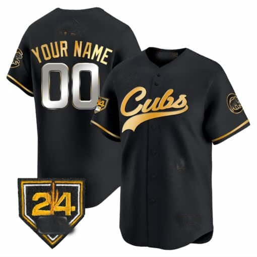 Custom Chicago Cubs 2024 Spring Training Patch Vapor Premier Limited Jersey ¨C All Stitched-Black RONA