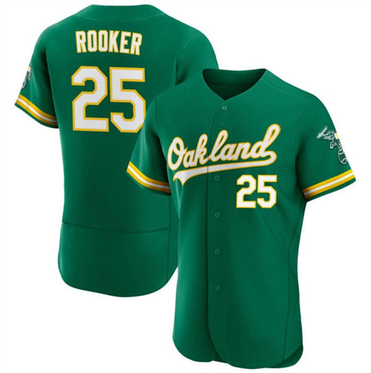 Oakland Athletics #25 Brent Rooker Green RONA Flex Base Stitched Jersey