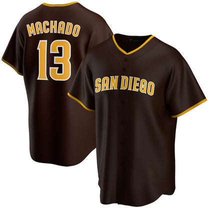 San Diego Padres #13 Manny Machado Brown RONA Alternate Replica Player Jersey