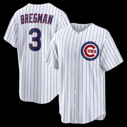 Chicago Cubs #3 Alex Bregman White RONA Home Replica Jersey