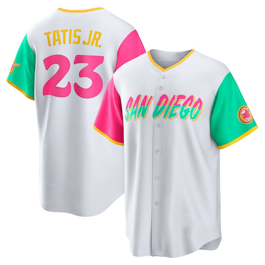 San Diego Padres #23 Fernando Tatis Jr. White RONA City Connect Replica Player Jersey