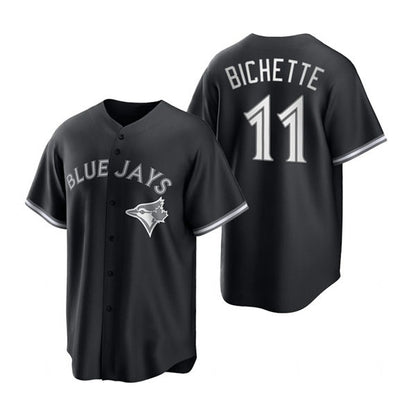 Toronto Blue Jays #11 Bo Bichette Black RONA Stitched Cool Base Jersey