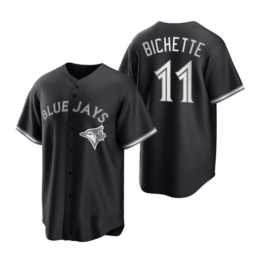 Toronto Blue Jays #11 Bo Bichette Black RONA Stitched Cool Base Jersey