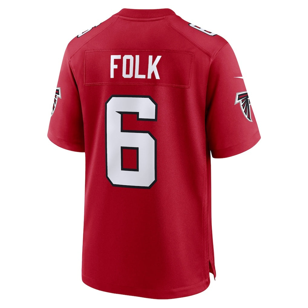 A.Falcons #6 Nick Folk Red RONA Team Game Jersey