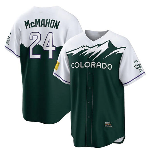 Colorado Rockies #24 Ryan McMahon Green RONA 2022 City Connect Cool Base Stitched Jersey