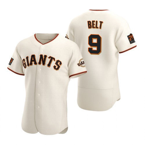 San Francisco Giants #9 Brandon Belt 2020 Cream RONA Jersey