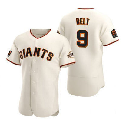 San Francisco Giants #9 Brandon Belt 2020 Cream RONA Jersey