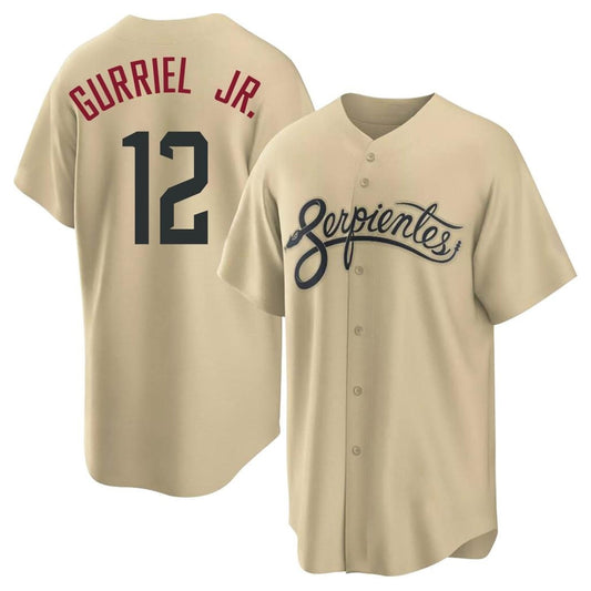 Arizona Diamondbacks #12 Lourdes Gurriel Jr Player Tan RONA City Connect Home Game Stitched Jerseys
