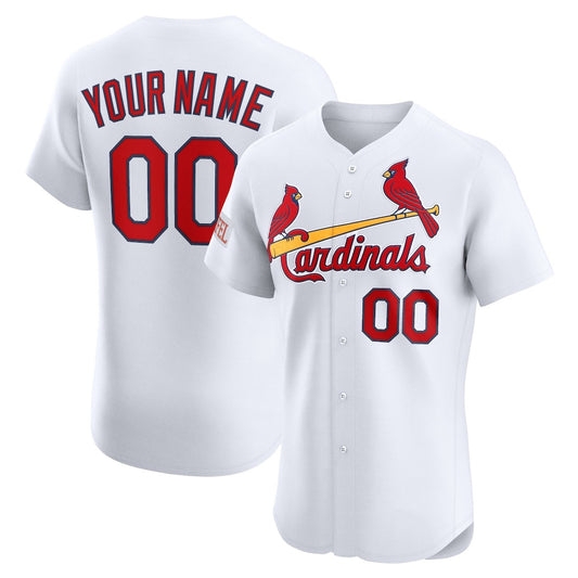 Custom St. Louis Cardinals White RONA Home Elite Sponsor Patch Jersey