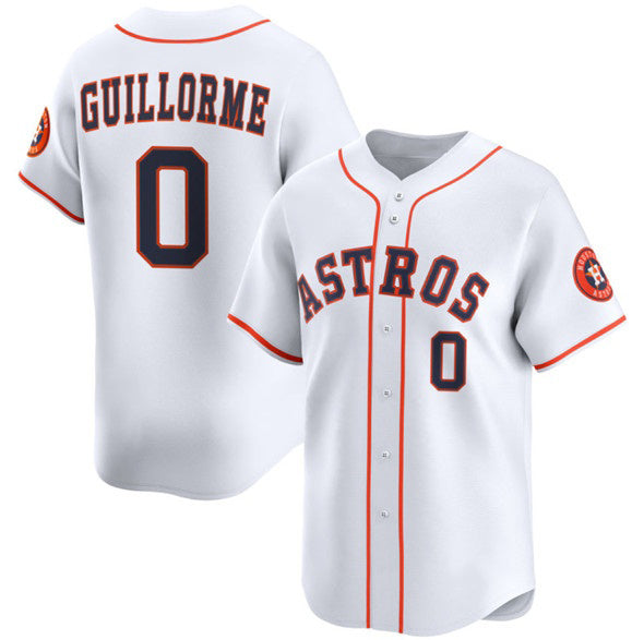 Houston Astros #0 Luis Guillorme White RONA 2025 Home Limited Stitched Jersey