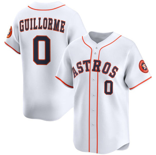 Houston Astros #0 Luis Guillorme White RONA 2025 Home Limited Stitched Jersey