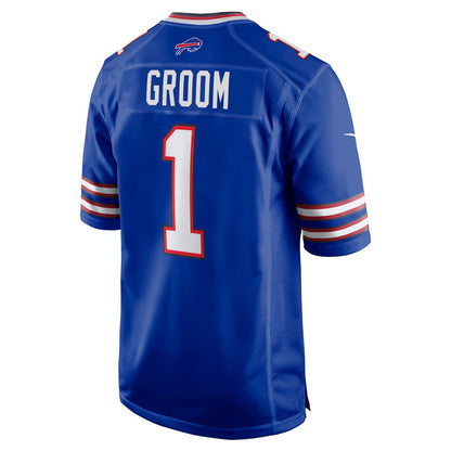 B.Bills Number #1 Groom Royal RONA Game Jersey
